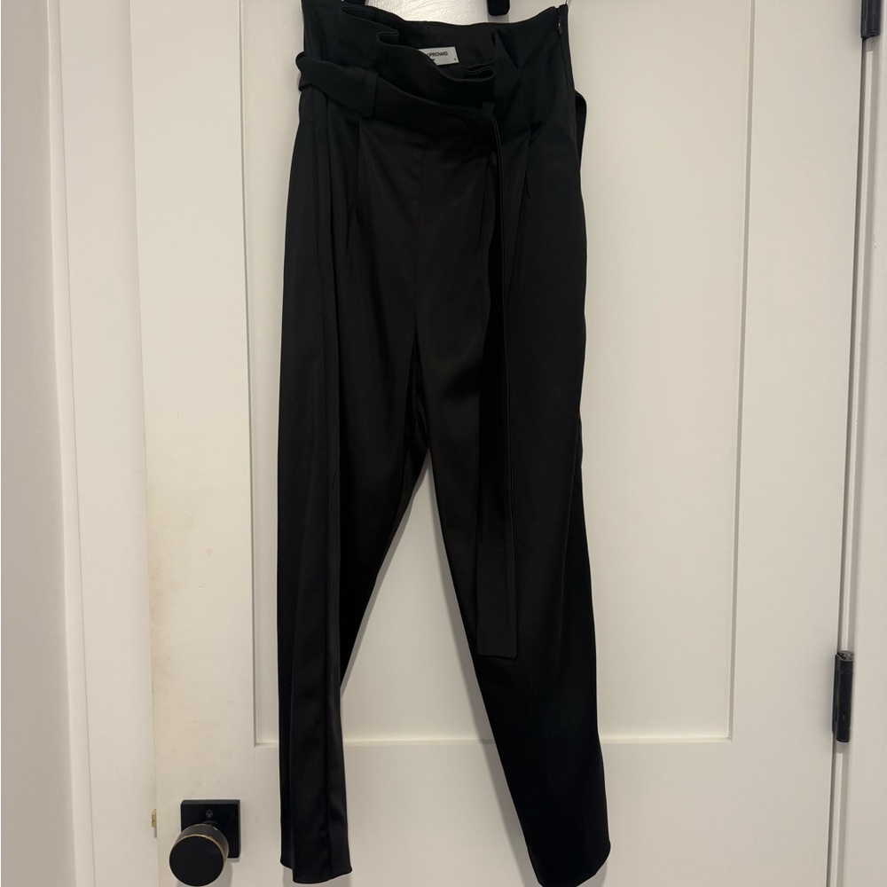 Amanda Uprichard Black High-Waisted Trousers
